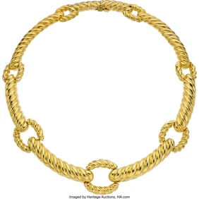 55481&colon; David Webb Gold Necklace  Metal&colon; 18k gold Marked