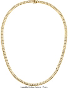 55492&colon; Aldo Garavelli Diamond&comma; Gold Necklace  Stones&colon; F
