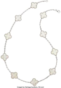 55493&colon; Van Cleef & Arpels Mother-of-Pearl&comma;  White Gold 