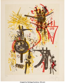 31023: Wifredo Lam (Cuban, 1902-1982) Totems, from Brun