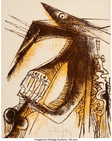 31024: Wifredo Lam (Cuban, 1902-1982) Untitled, from Re