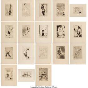 31066: Marc Chagall (French, 1887-1985) Les sept péchés capitaux (complete portfolio, 16
