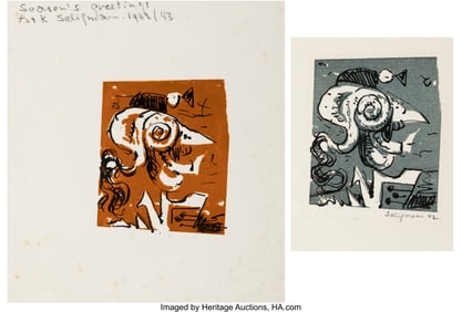 31053: Kurt Seligmann (Swiss, 1900-1962) Two Untitled W