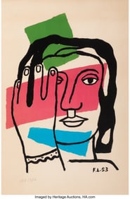 31040: Fernand Léger (French, 1881-1955) Tête de femm