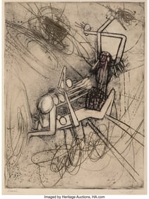 31018: Roberto Matta (Chilean, 1911-2002) Les Damnation