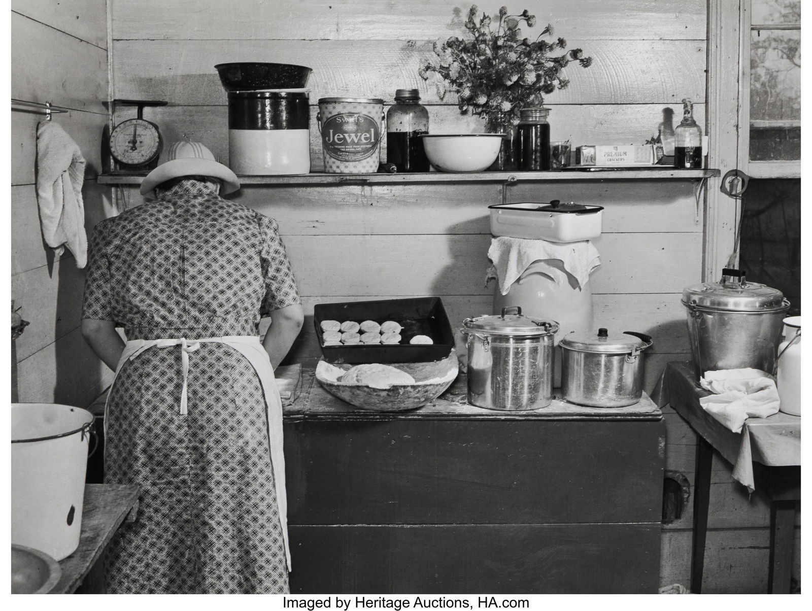 Marion Post Wolcott (American, 1910-1990) One of: Marion Post Wolcott (American, 1910-1990) One of the Wilkins Family Making Biscuits, 1939 Gelatin silver print, printed later 10 x 13-1/4 inches (25.4 x 33&