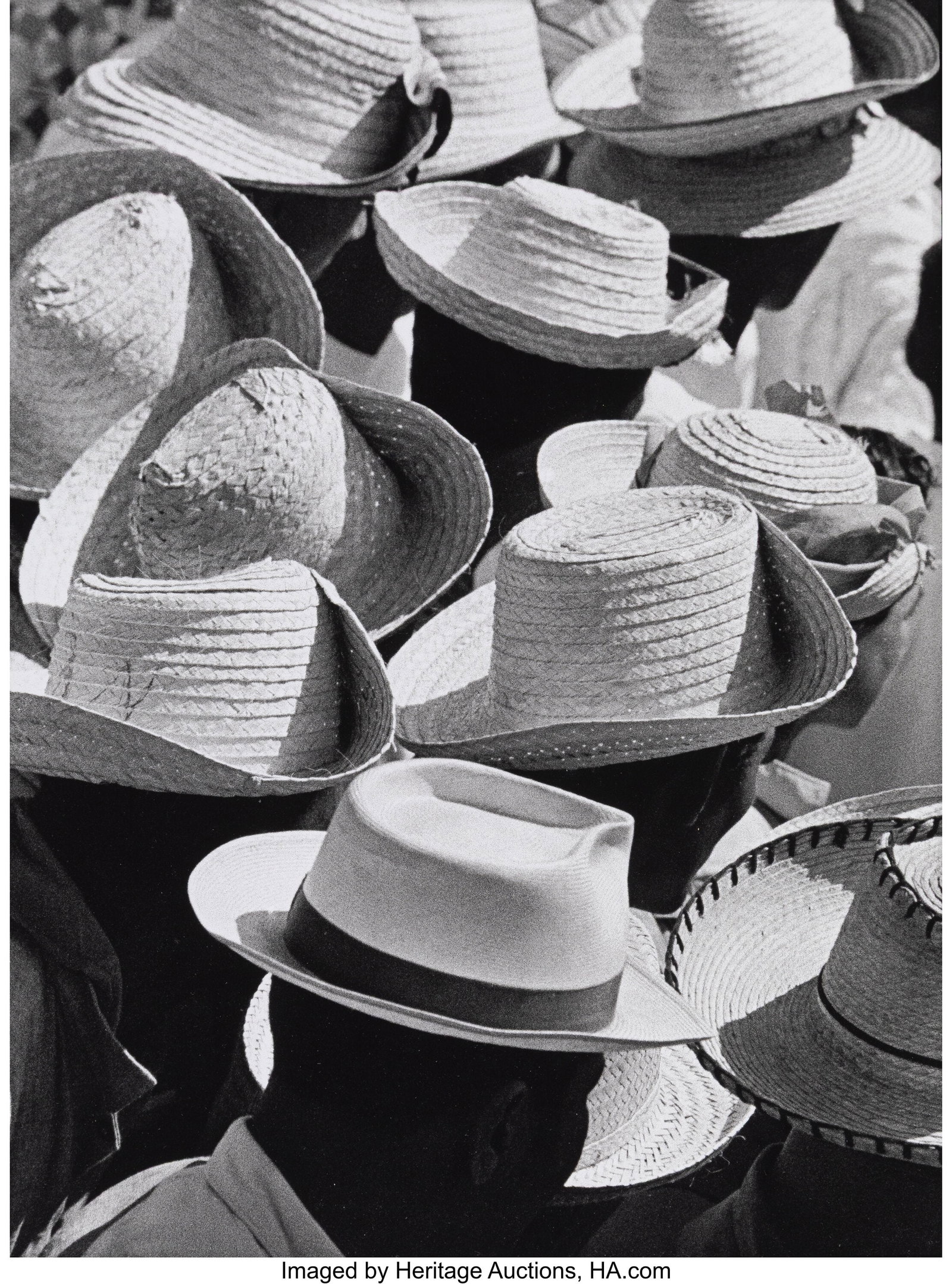 Osvaldo Salas (Cuban, 1914-1992) Sombreros, 1962: Osvaldo Salas (Cuban, 1914-1992) Sombreros, 1962 Gelatin silver print, printed later by Robert Salas 16-1/4 x 12-1/2 inches (41.3 x 31.8 cm)