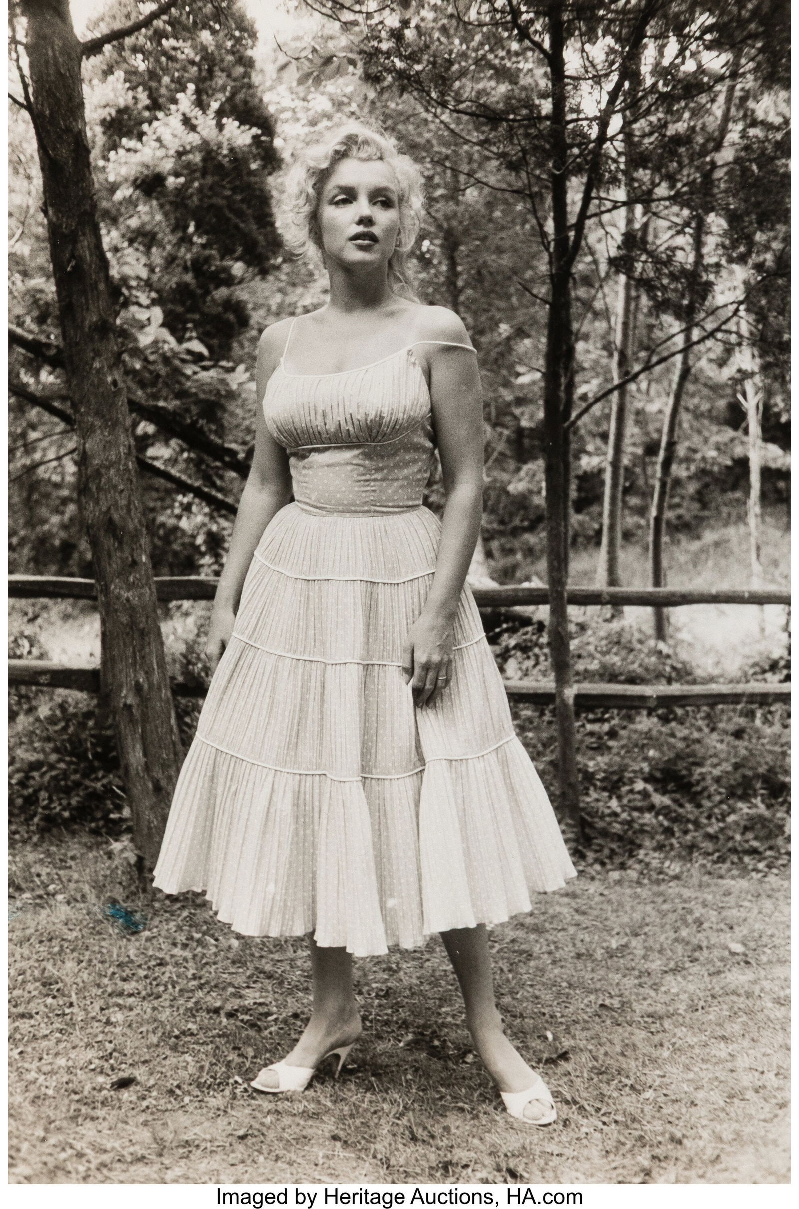 Sam Shaw (American, 1912-1999) Marilyn in Roxbur: Sam Shaw (American, 1912-1999) Marilyn in Roxbury, Connecticut, 1954 Gelatin silver print, printed later 9-3/8 x 6-1/4 inches (23.8 x 15.9