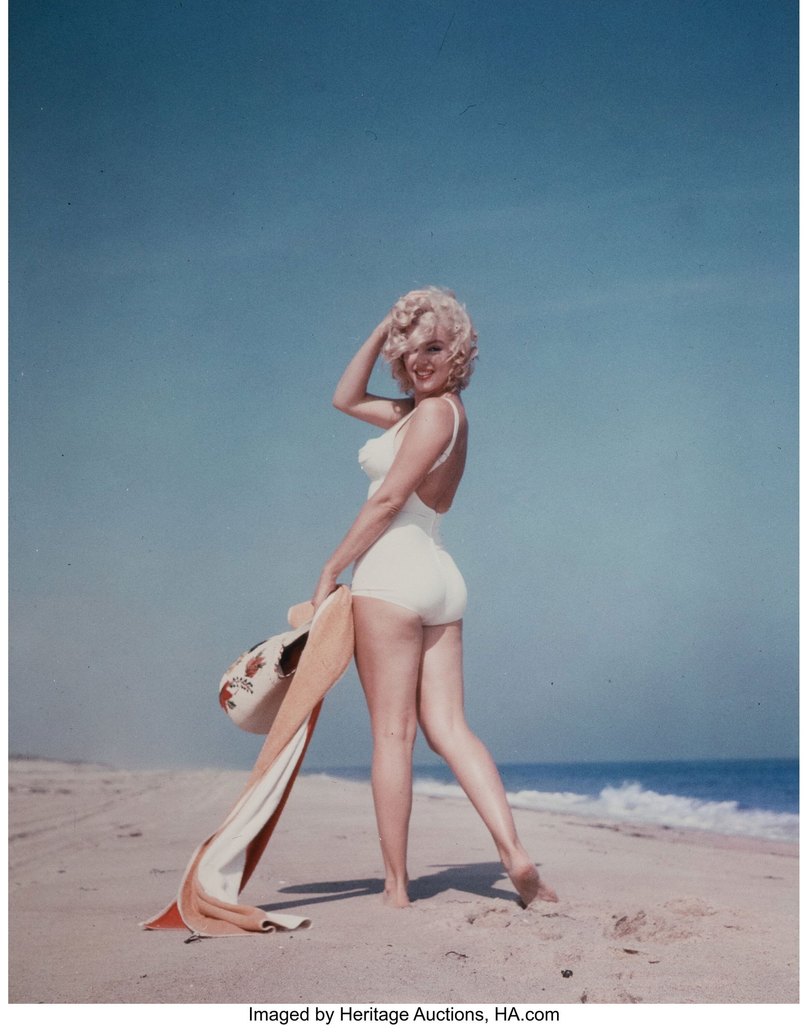 Sam Shaw (American, 1912-1999) Marilyn Monroe on: Sam Shaw (American, 1912-1999) Marilyn Monroe on Amagansett Beach, New York, 1957 Dye coupler print 14 x 11 inches (35.6 x 27.9 cm) (image/