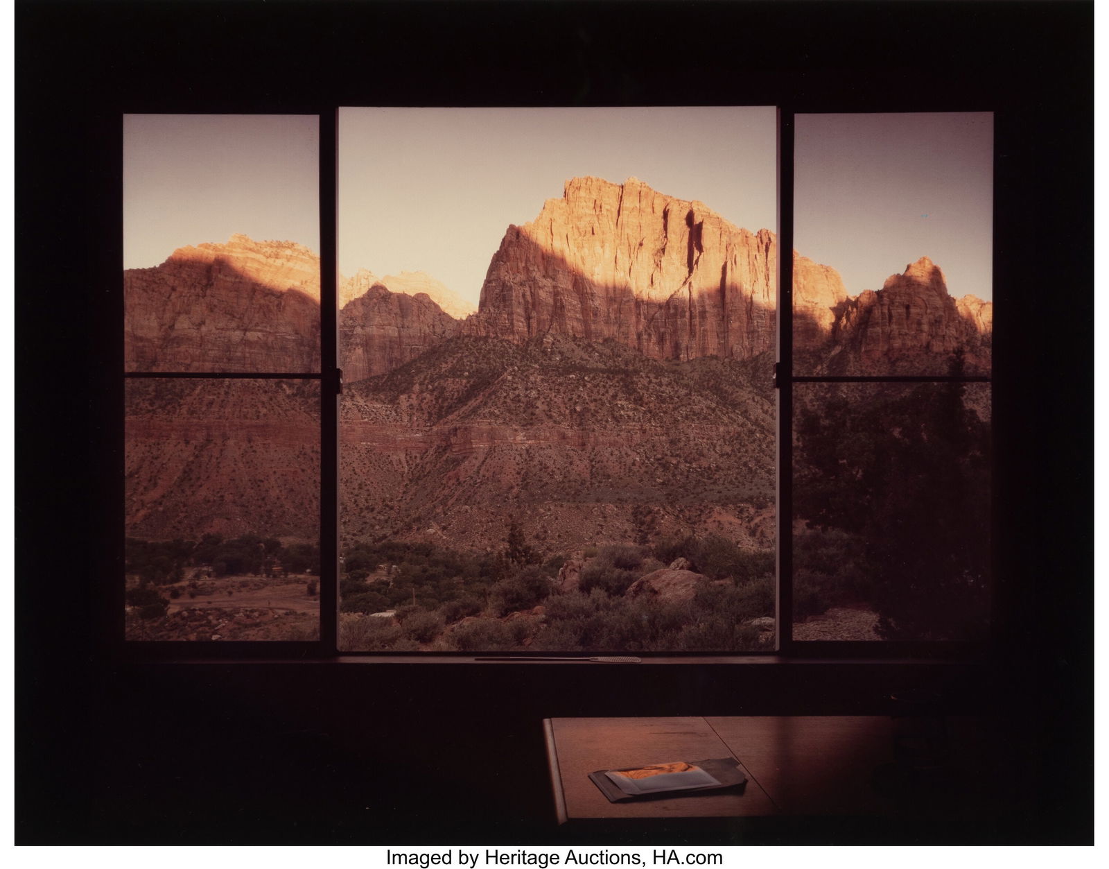 John Pfahl (American, 1939-2020) Two Balanced Ro: John Pfahl (American, 1939-2020) Two Balanced Rock Drive, Springdale, Utah, 1980 Dye coupler print 14-1/4 x 18-1/2 inches (36.2 x 47.0 cm&r