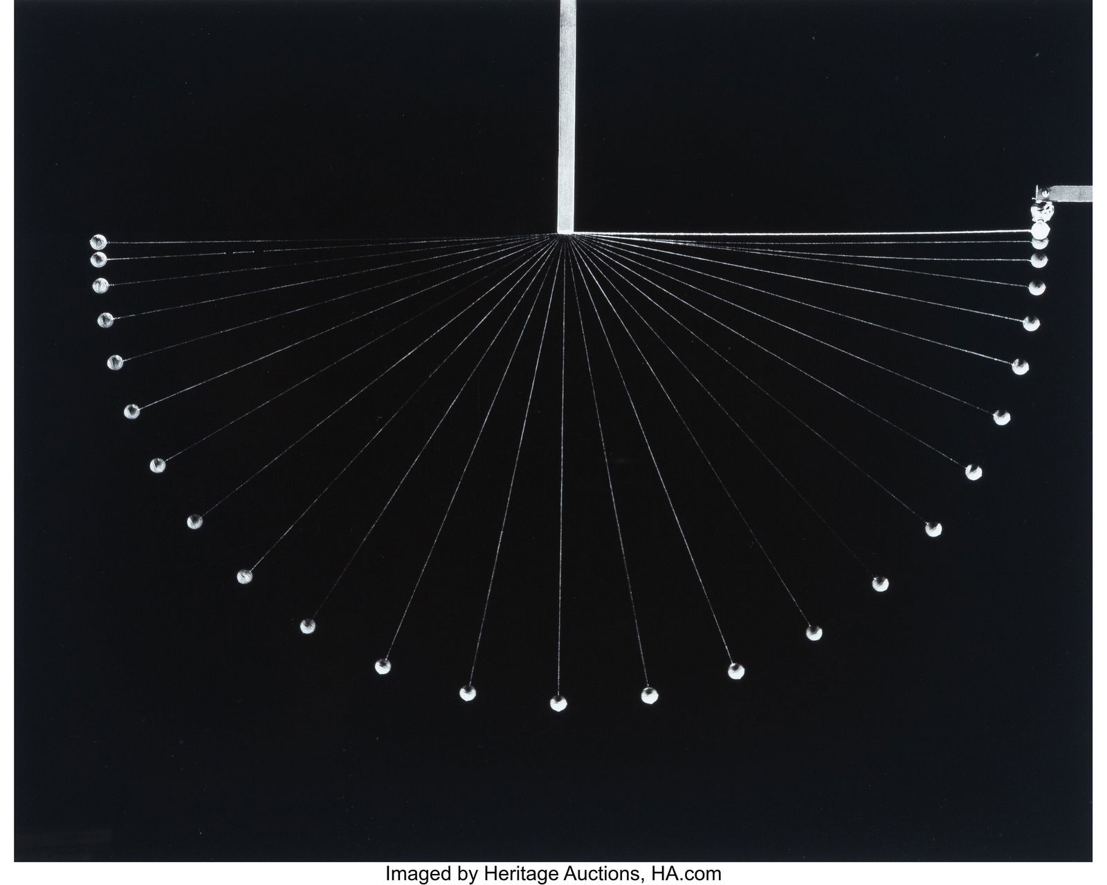 Berenice Abbott (American, 1898-1991) Pendulum S: Berenice Abbott (American, 1898-1991) Pendulum Swing (from Science portfolio), circa 1960 Gelatin silver print, printed 1982 15-1/8 x 18-1/4 inches (