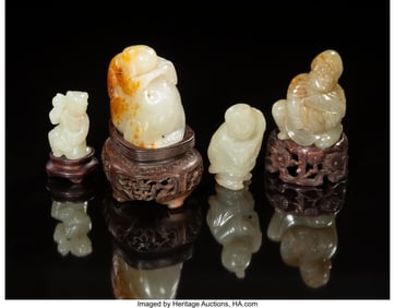 27055: A Group of Four Chinese Jade Figural Carvings 2