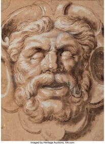 27006: Italian School (19th Century) Studies of sculpte