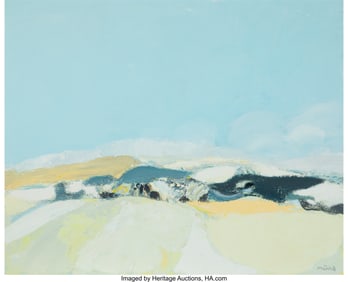 27102: Roger Mühl (French, 1929-2008) Paysage Oil on c