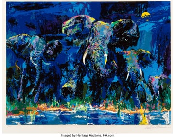 27078: LeRoy Neiman (American, 1921-2012) Elephants Noc