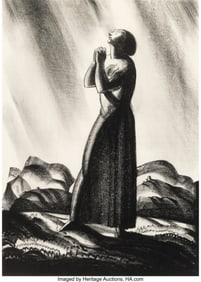 27035: Rockwell Kent (American, 1882-1971) Meditation,