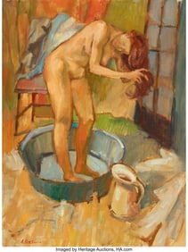27037: Al Rossi (American, 1927-2004) Nude Drying Hair