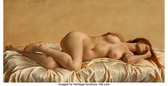 27038: Paul S. Brown (American, B. 1967) Nude, 2007 Oil