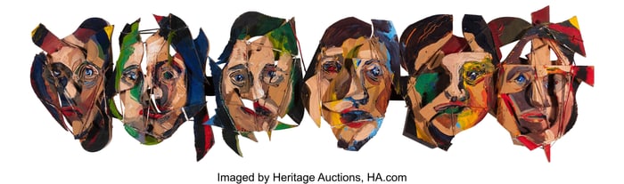 27013: American School Sculpture, circa 1986 Acrylic o