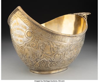27123: A Russian-Style Gilt Silver Presentation Kovsh,
