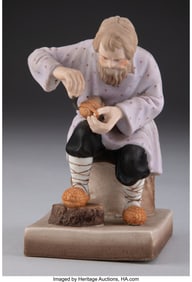 27019: A Gardner Porcelain Factory Figure: A Bast Shoe