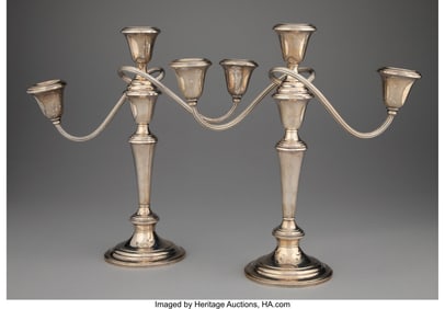 27119: Two Gorham Mfg. Co. Puritan Pattern Silver Weigh
