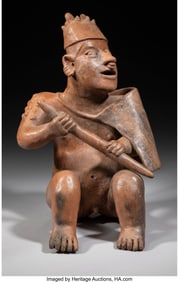 70005&colon; A Jalisco Seated Warrior  West Mexico&comma; c&period; 250 BC