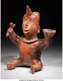 70015&colon; A Colima Seated Hunchback  West Mexico&comma; c&period; 250 B