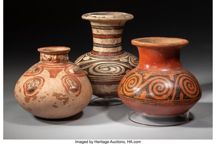 70030&colon; Three Central American Pottery Vessels  Nicoya&comma; 