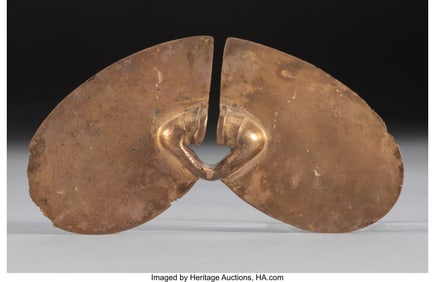 70055&colon; A Tairona Tumbaga Nose Ornament  Colombia&comma; c&period; 70