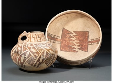 70095&colon; Two Anasazi Pottery Vessels  c&period; 1150 - 1350 AD  