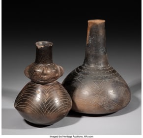 70096&colon; Two Mississippian Vases  c&period; 1000 - 1600 AD  Each