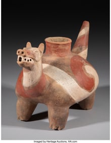 70099&colon; A Large Quapaw Figural Vessel  c&period; 1500 - 1600 AD