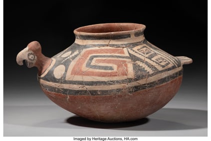 70104&colon; A Tonto Polychrome Parrot Effigy Jar  c&period; 1250 - 