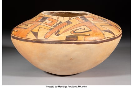 70108&colon; A Large Sikyatki Polychrome Seed Jar  c&period; 1400 - 
