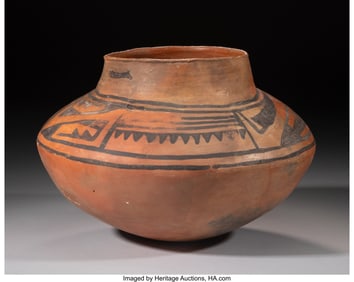 70116&colon; A Rare Rio Grande Glazeware Jar  c&period; 1300 - 1400 