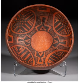 70118&colon; An Anasazi Black-on-Red Bowl  c&period; 1150 -1350 AD  