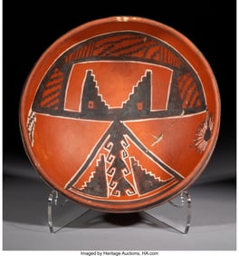 70120&colon; A Four Mile Polychrome Bowl  c&period; 1100 - 1300 AD  