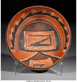 70121&colon; A Four Mile Polychrome Bowl  c&period; 1100 - 1300 AD  