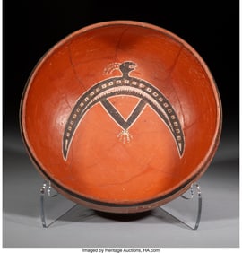 70122&colon; A Four Mile Polychrome Bowl  c&period; 1100 - 1300 AD  