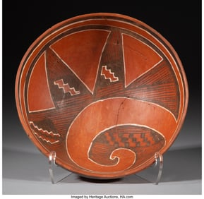 70123&colon; A Four Mile Polychrome Bowl   c&period; 1100 - 1300 AD 