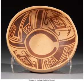 70128&colon; A Jeddito Yellowware Bowl  c&period; 1200 - 1400 AD  Pa