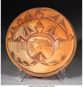 70131&colon; A Large Hopi Polychrome Bowl  c&period; 1940  Painted i