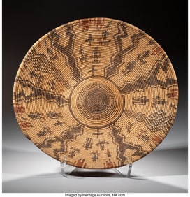 70139&colon; Apache Polychrome Pictorial Coiled Bowl   c&period; 194
