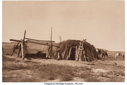 70143&colon; An Eastman Wells Photograph of Navajo Weaving Lo