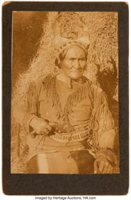 70150&colon; A Cabinet Card of Geronimo   Mounted photograph 