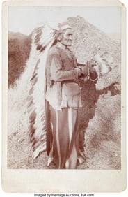 70164&colon; A Fort Sill Cabinet Card of Geronimo   Outdoor v