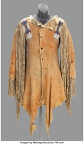 70167&colon; A Ute Beaded Hide Shirt  c&period; 1865  Composed of th