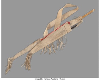 70171&colon; An Apache Hide Bowcase and Quiver with Bow and A