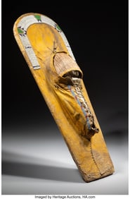 70177&colon; A Ute Beaded Hide Model Cradleboard  c&period; 1885  Co